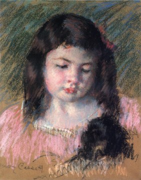 Bust of Francoise Looking Down mothers children Mary Cassatt Oil Paintings